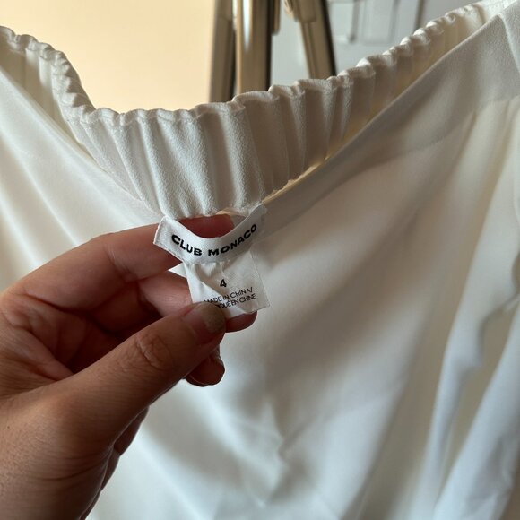 Club Monaco Sophiya Off Shoulder White Top Size 4 Excellent condition - Picture 4 of 4